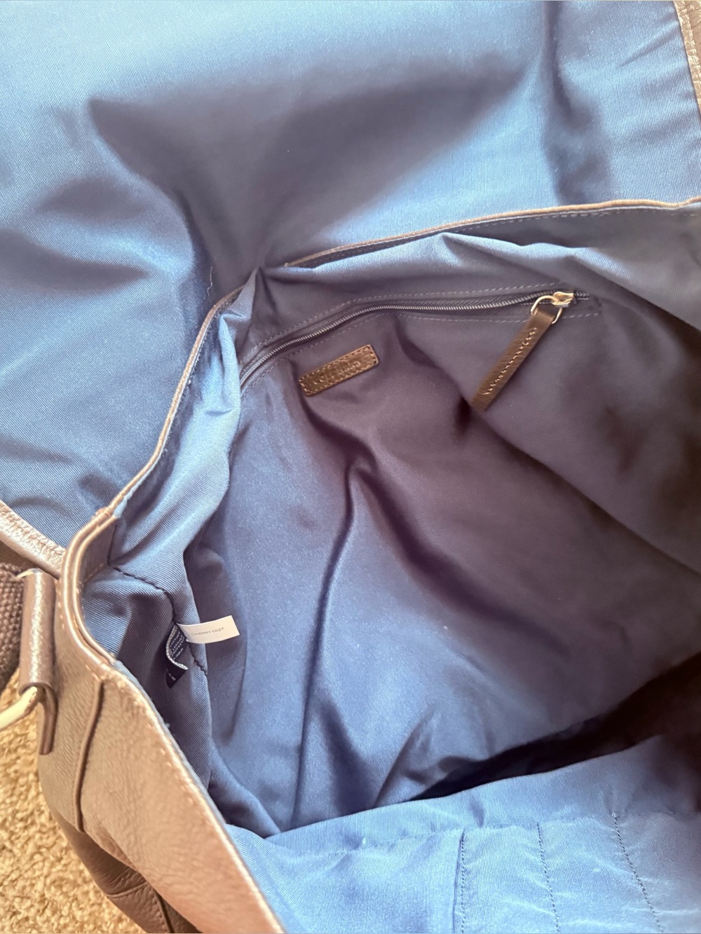 Cole Haan Dark Brown Pebble 100% Leather Messenger Laptop Bag Shoulder Strap - Picture 5 of 8